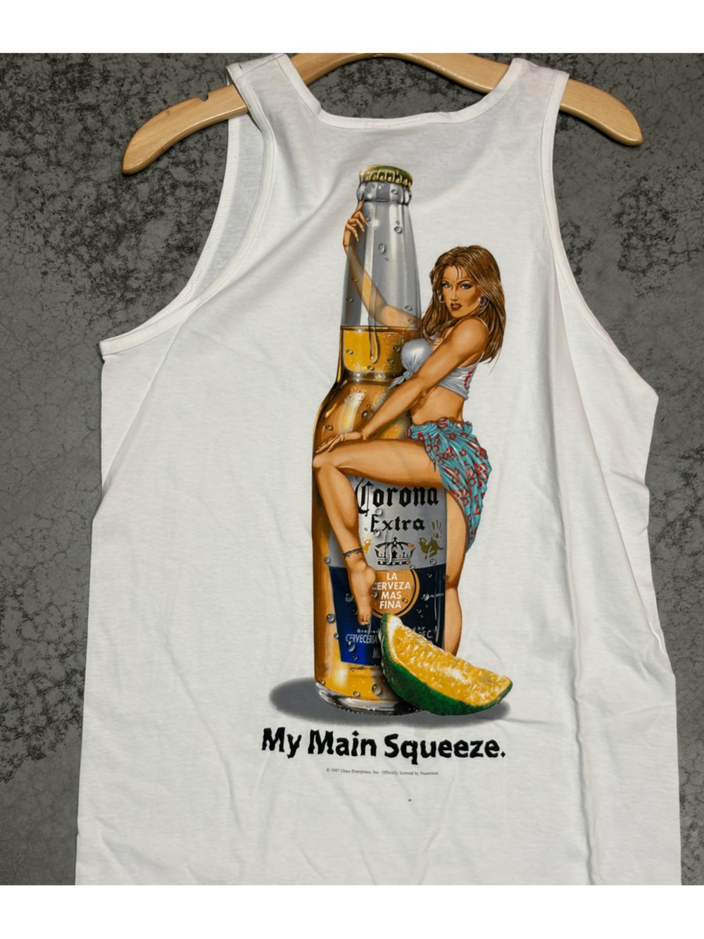 Vintage 90s Corona Beer “My main Squeeze “ Tank Shirt 1997 New